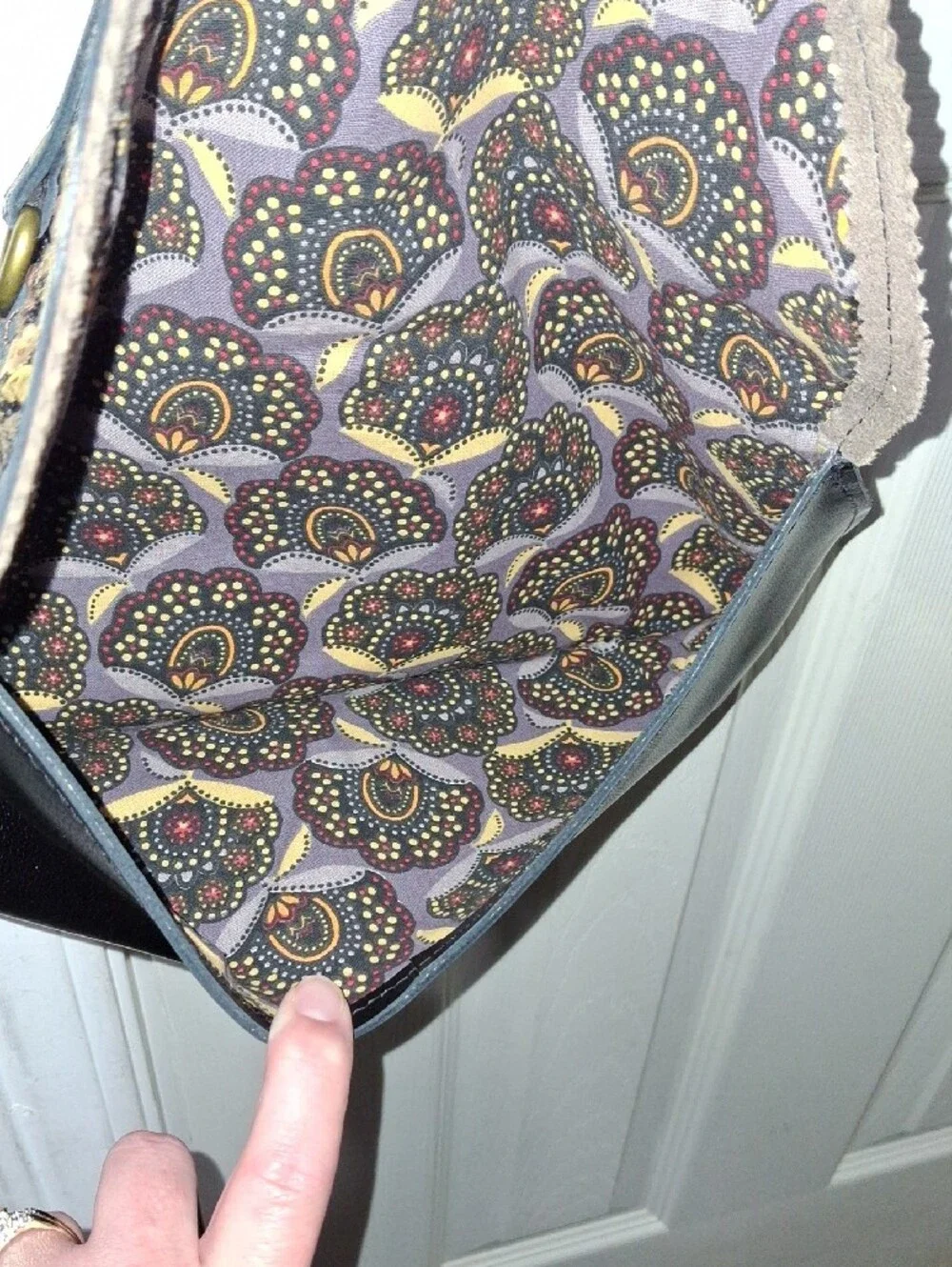 Liberina Bags Handmade Leather and Velvet Retro Clutch